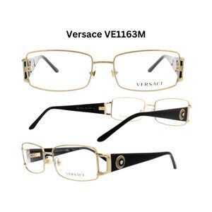 New Versace  VE1163M black/gold eyeglasses frame Retail : $499
